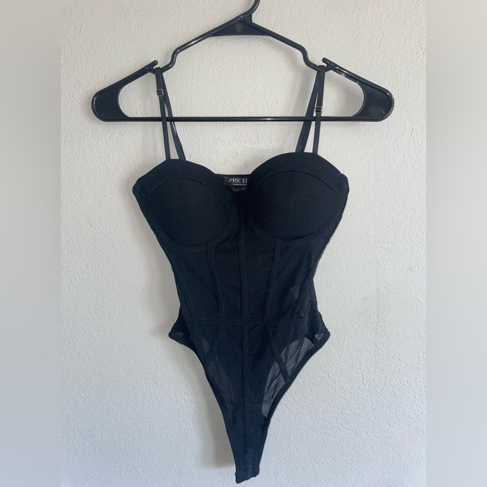 Black mesh Bodysuit Small